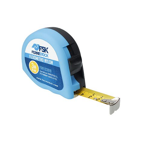 Cinta métrica ferrestock ferrestock 3m x 19mm doble freno clip CE (1/5)