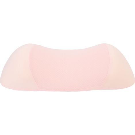 Oreiller de soutien lombaire ergonomique en mousse à mémoire de forme avec housse amovible, rose, pour un sommeil réparateur. (1/5)