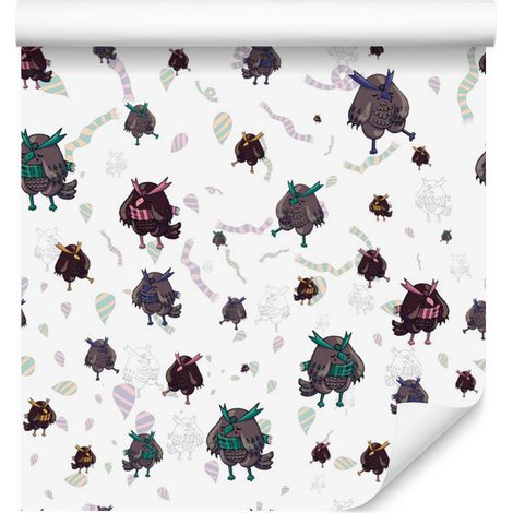 Papier peint Hiboux pour salon et chambre 50x1000 cm (1/5)