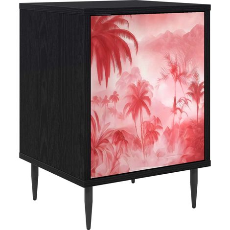 Mesa de noche AACHEN Roble Negro 36 x 33 x 51 cm vidaXL