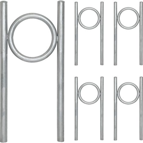 5x Fahrradanlehnbügel 115 x 53 cm Stahl feuerverzinkt Ø 60 mm Einbetonieren Fahrradständer Parker Typ O (1/5)