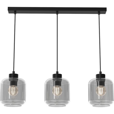 Lampe à suspension Milagro noire Sombra 3 E27 MLP8374 (1/5)
