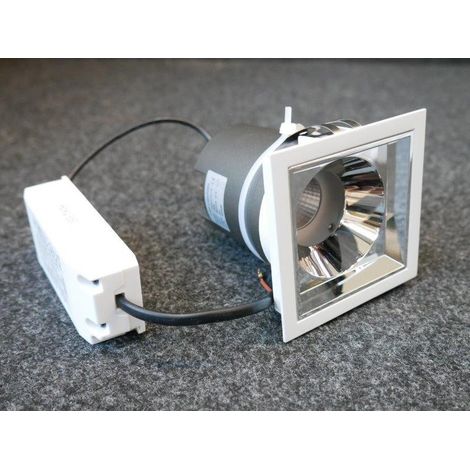 Spot encastré LED 15W carré blanc 86x86x98mm 3000K 1220lm 24° alim 230V 350mA IP20 LED-LIGHTING
