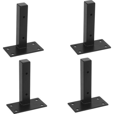 Wandregalhalterungen aus kaltgewalztem Stahl 10 cm schwarz