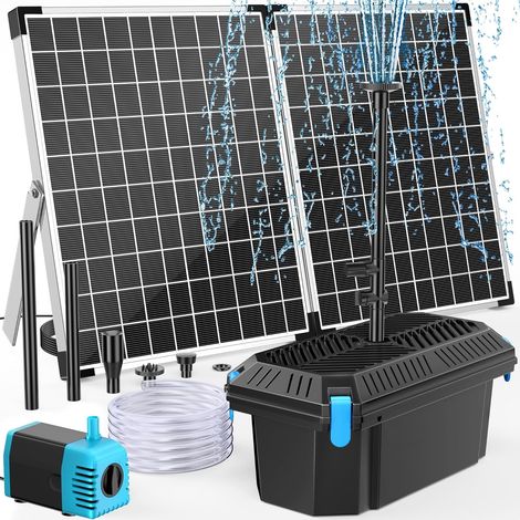 POPOSOAP 40W Solar Teichfilter Set mit Springbrunnenpumpe 1620 L/h Filterbox (1/5)