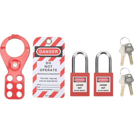 Kit d'étiquette de lock-out avec des touches de galet de gâchis de sécurité LOTO PRÉPENCE POUR ÉQUIPEMENT INDUSTRIEU (1/5)
