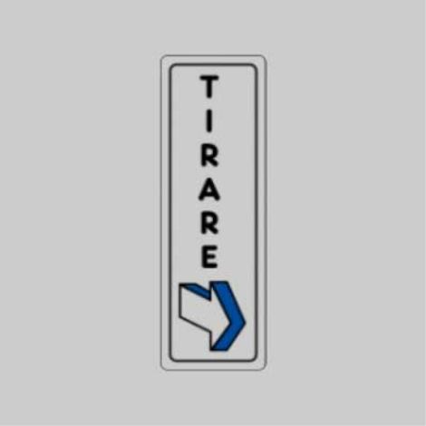 Etichetta 'tirare' con freccia 15x5 cm (10 pezzi) (1/2)