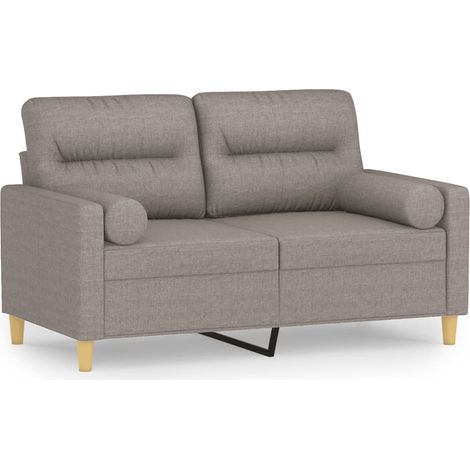 Maison Exclusive - Divano a 2 Posti con Cuscini Tortora 120 cm in Tessuto