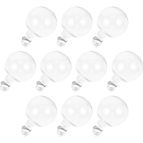 Refillable light bulb decorations made from fruit juice bottles, 10 pieces per pack.