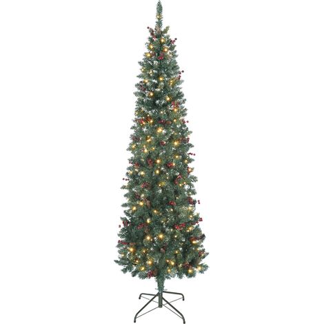 Sapin de Noël artificiel, éclairage LED, 210 cm, pour maison et usage quotidien, décoration intérieure, ambiance fête, format pratique amovible