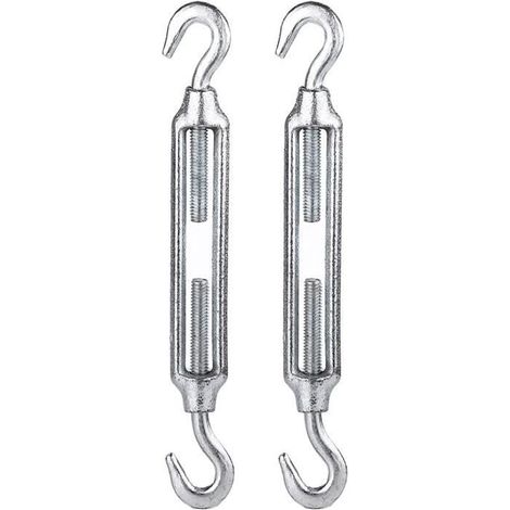 Tendeur de Fil - Lot de 2 - Acier Inoxydable - Kit de Fixation de Voile d'Ombrage Robuste (1/4)