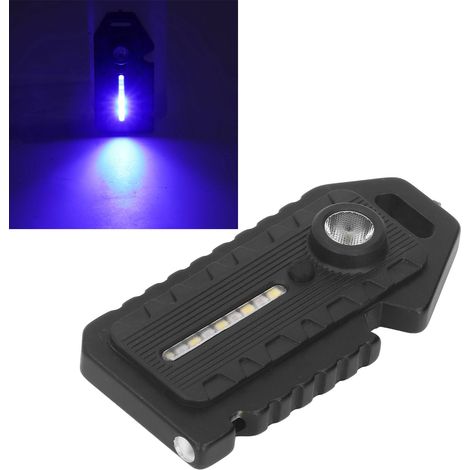Mini-LED-Taschenlampe, Schlüsselanhängerlampe, multifunktionale Notfallpfeife für den Außenbereich, leistungsstarke tragbare Taschenlampe (mit eingebautem Akku, Set: W5136 schwarz, Modell mit multifun (1/5)