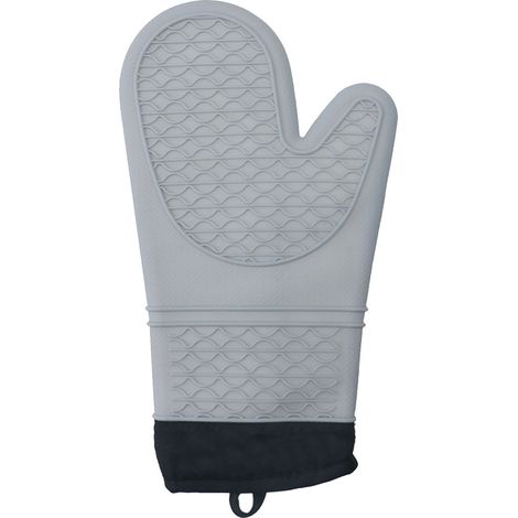 Silicone Oven Gloves Microwave Oven Gloves Heat Resistant Baking Antiscald Thickened Baking Gloves Gray (1/5)