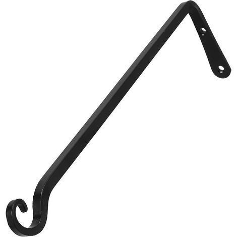 Support rotatif pour plantes en fer forgé noir robuste, idéal pour les paniers de fleurs, les pots de fleurs, les mangeoires à oiseaux, les lanternes, les carillons éoliens, etc. (1/5)