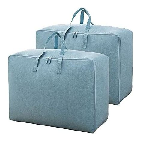 royaluxe - Organisateur de Couverture ou de Vêtements, Matériau Sûr et Stable, Durable, Multifonctionnel Résistant à l'Humidité (Bleu-2 Pièces, 605028cm) (1/4)