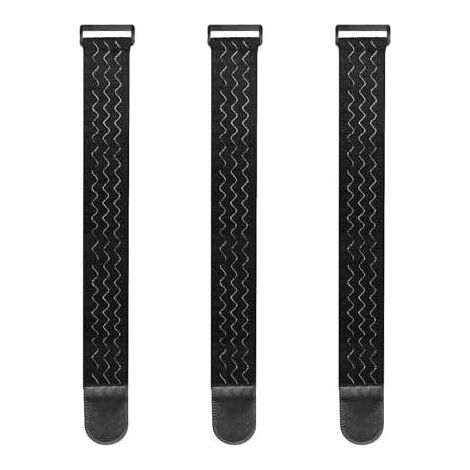 Cinghie elastiche con retro antiscivolo, chiusura a strappo, chiusura a strappo resistente, adatte per bagno, toilette, bicicletta, elasticità antiscivolo (nero) - (1/3)