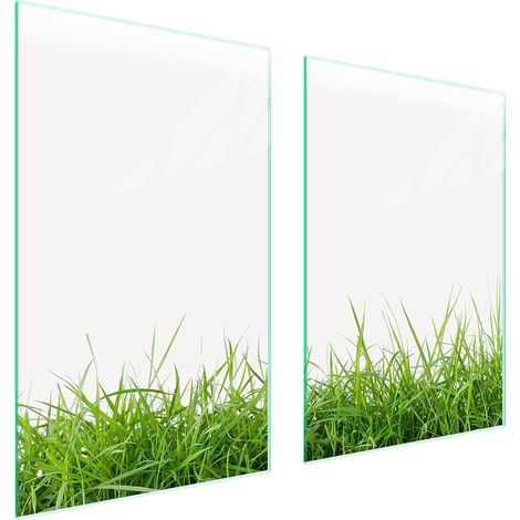 Assiette de protection en verre pour la cuisine 65x52 blanche (1/5)