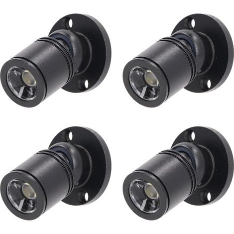 Mini faretti LED da incasso a soffitto, 1W, con driver, 100-265V AC, per casa/cantina/mobile portagioie/soggiorno/armadio, 4 pezzi [Classe energetica A+], 3000K
