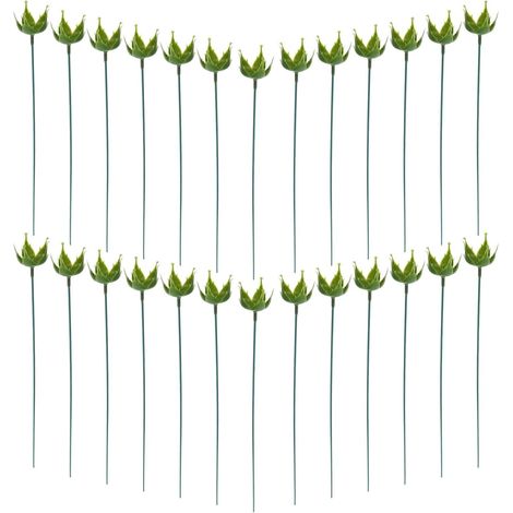 50 Ensembles Sépales de Rose Artificielle pour Bouquets, Lot (1/5)
