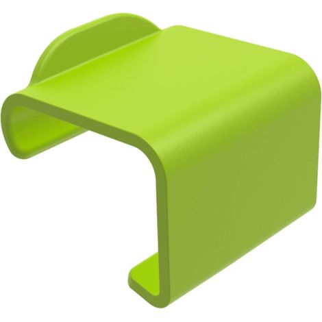Jeu de 2 clips pour fermer les boîtes, plastique de qualité alimentaire (PP) sans BPA, vert, (8.0 x 11.0 x 2.0 cm) (1/3)
