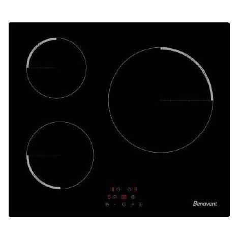 Placa inducción Benavent IBB360 3 zonas negro 6200W