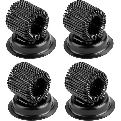 Support Pince À Crayon Magnétique - Fixation Par Aimant - Réglable Avec Boucle À Ressort - Noir - Lot De 4 (1/5)