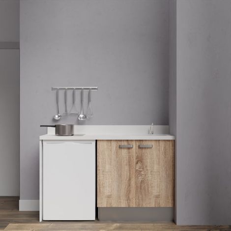 Kochnischen K17L - 140 cm a Holz - Snova - Spüle rechts