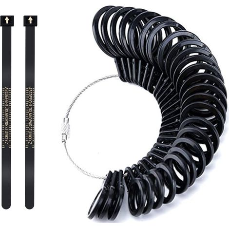 Baguier - Outil de mesure taille doigts - Pour bagues standard - Ensemble plastique avec câble flexible - 1 unité (1/5)