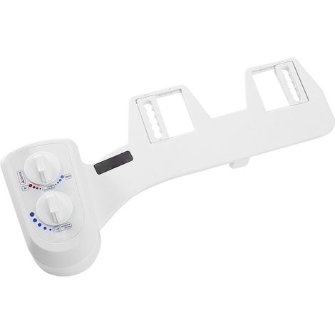 Ensemble WC-bidet intelligent avec deux boutons rotatifs, non électrique, autonettoyant, buse unique, raccord bidet G1/2 (1/5)