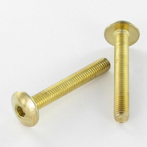Vis Poelier M6X45 Clé de 4 HC4 Acier laitonne-10 pièces