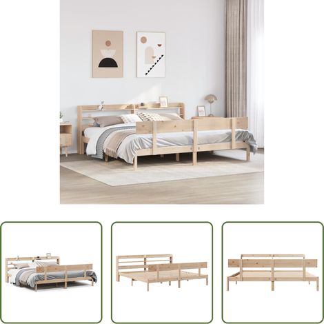 Kiefernholzbett - Massivholzbett ohne Matratze 180x200 Kiefernholz (1/5)
