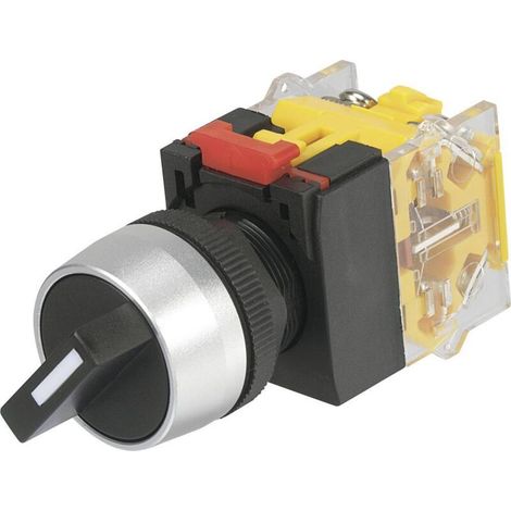 Commutateur rotatif 250 V/AC 5 A – 2 positions de commutation – Angle 90° – Indice de protection IP40 – Pour montage 22 mm (1/2)