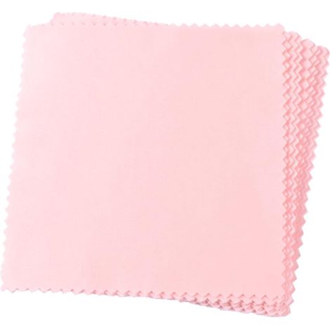 Chiffons pour lunettes lot de 100 en microfibre rose 8 cm pour nettoyage des lunettes de vue et lunettes de soleil (1/3)