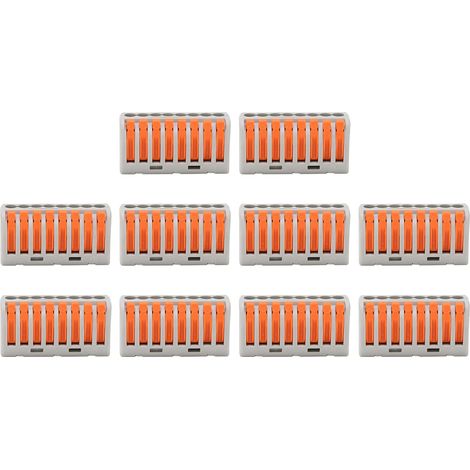 Connecteur PCT218 10 pièces, bloc serre-fil rapide conducteur souple câble rigide, borne de jonction électrique. (1/5)