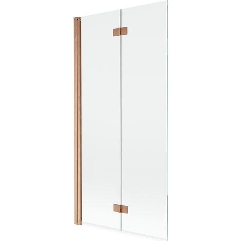 Mexen Mist paroi de douche à 2 battants gauche 90 x 150 cm, transparent, cuivre brossé - 8A9-090-002-65-00-L (1/5)