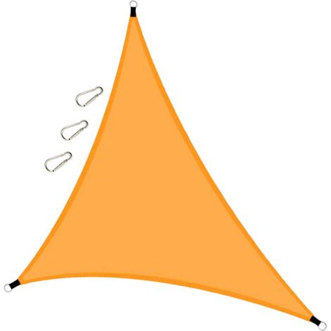 Voile d'ombrage triangulaire pour extérieur, polyester 210T, imperméable et anti-UV, pour canapé de jardin, dimension 13 pieds (1/5)