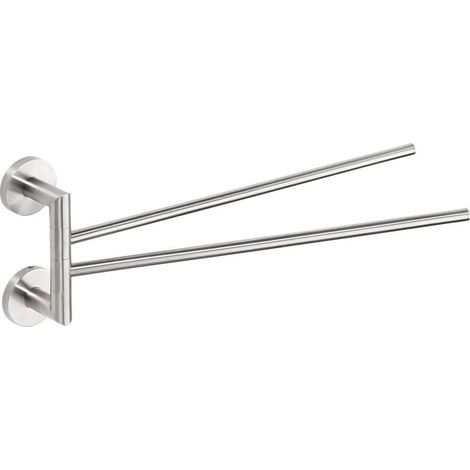 Sapho X-STEEL - Porte-serviettes rotatif, verre/inox poli XS405 (1/3)