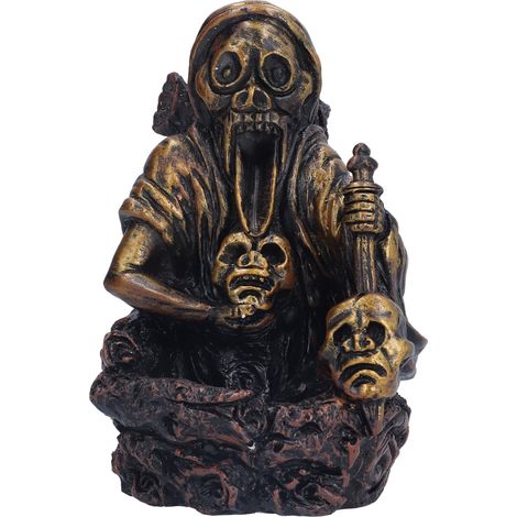 Brûleur d'encens en résine en forme de crâne, porte-encens, objet de décoration pour Halloween, artisanat et cadeau. (1/5)