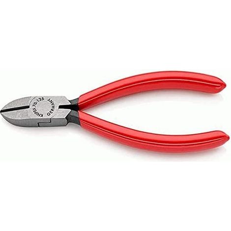 Knipex Tronchese Laterale per Meccanica Bonderizzata Nera, Rivestiti in Resina Sintetica 125 Mm 70 01 125