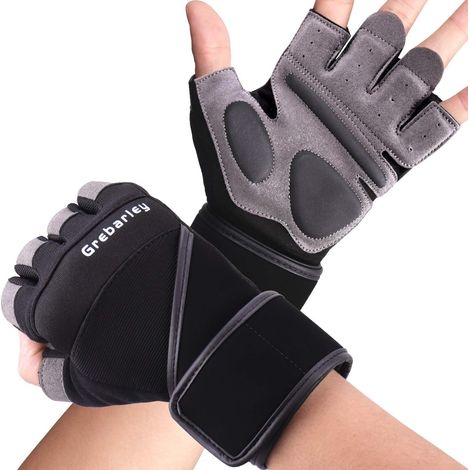 Gant Fitness,Gants de Sport Gants pour Levage de Poids D’entraînement avec Soutien au Poignet,Respirants pour Fitness Musculation Gymnastique,Training Fitness Hommes Femmes (1/5)