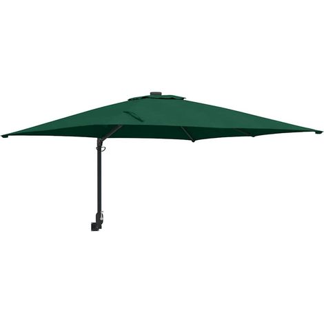 Moderno ombrellone da giardino basculante 248,5 x 247,5 x 160 cm resistente e pratico in poliestere verde 020058635