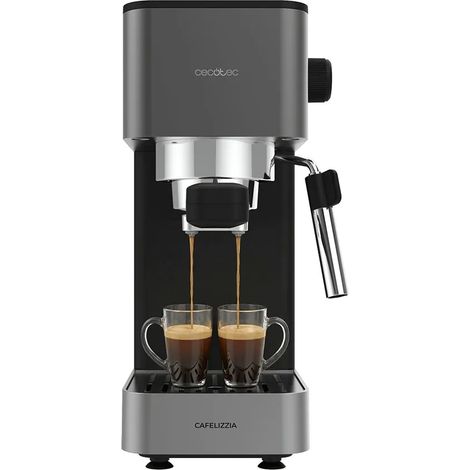 Cecotec Macchina espresso manuale Cafelizzia 690 Grey. 1230–1465 W, pompa 20 bar, 1 o 2 tazze, vaporizzatore, serbatoio 1,5 L. (1/3)