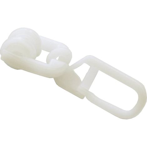 Gardinia T-Rollring mit Faltenlegehaken 20 Stück, weiß Vorhangschienen (1/2)