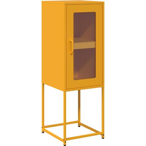 Maison Exclusive - Aparador de acero laminado en frío amarillo 36