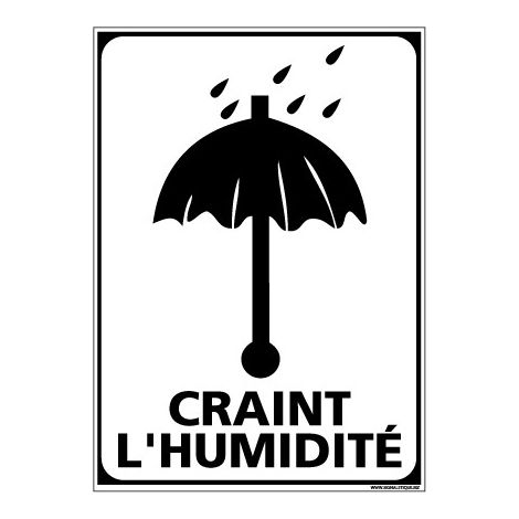Adhésif de Signalisation CONDITIONNEMENT : CRAINT L'HUMIDITE (M0263).- Adhésif - 75 x 105 mm