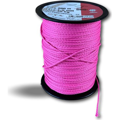 Corde synthétique tressée Résistance à la rupture 40 kg Ø 1,5 mm x 200 m - Quantité x 1 - 40 kg - 1,5 mm - 200 m (1/5)