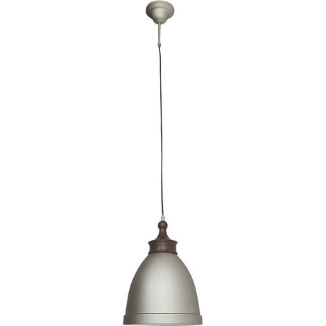 Naeve PINHEAD 25cm Kuppel Pendelleuchte Deckenleuchte Silber 1xE27 (1/2)