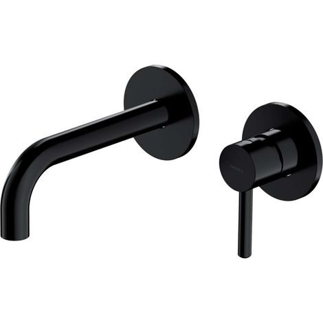 OMNIRES Y - Miscelatore da lavabo ad incasso, installazione a 2 fori, con corpo, nero Y1215HBL
