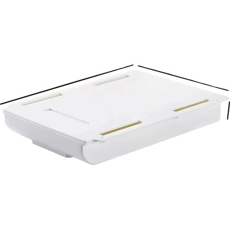 Caja de almacenamiento bajo cajón, diseño que ahorra espacio, fácil instalación, BLANCO (1/2)