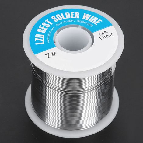 500 g de fil à souder étamé de 1,0 mm, 63/37 % de pureté élevée, à bas point de fusion et sans nettoyage. (1/5)